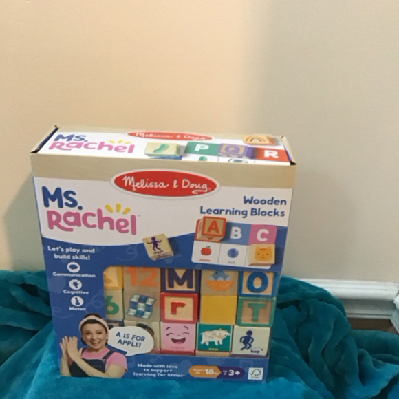 Melissa & Doug Ms. Rachel Wooden Learning Blocks New - Picture 11 of 11